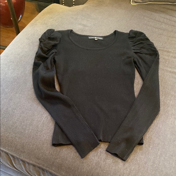 Almost Famous Scoop-Neck Puff-Shoulder Ribbed Sweater. Sz Sm. NWOT - Picture 7 of 8